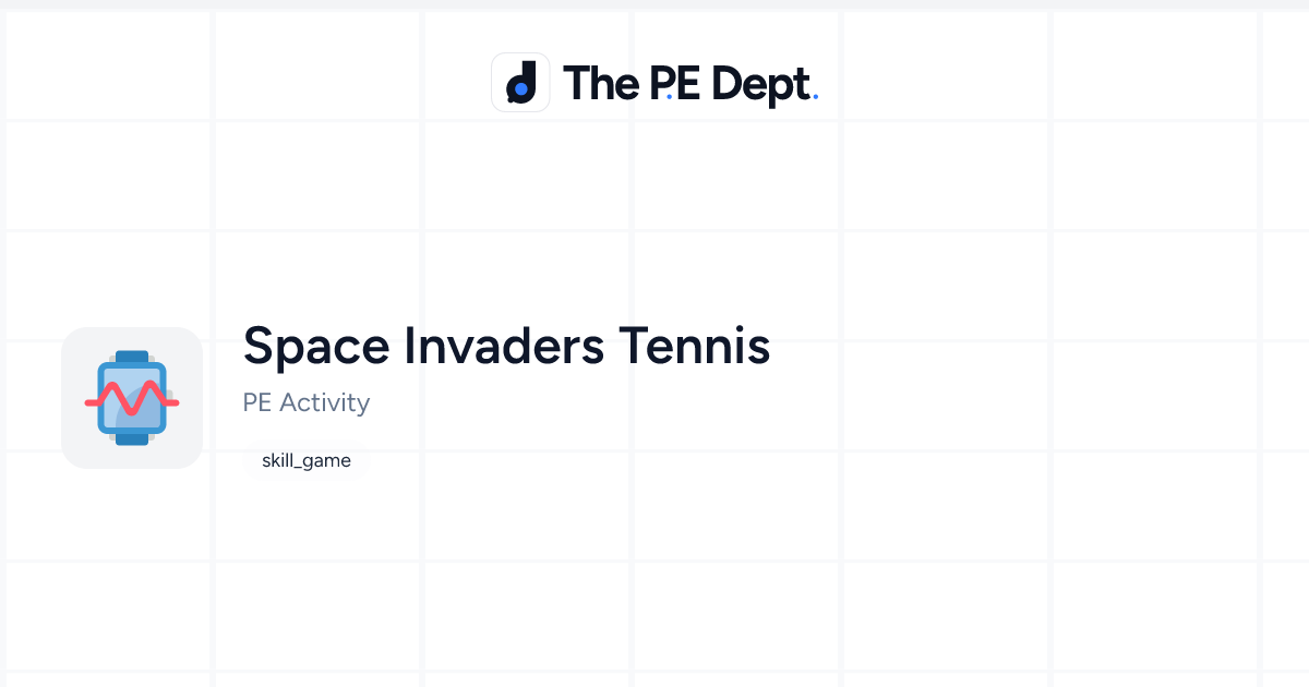 Invader Tennis Racket Space Invaders Tennis Activity | The PE Dept