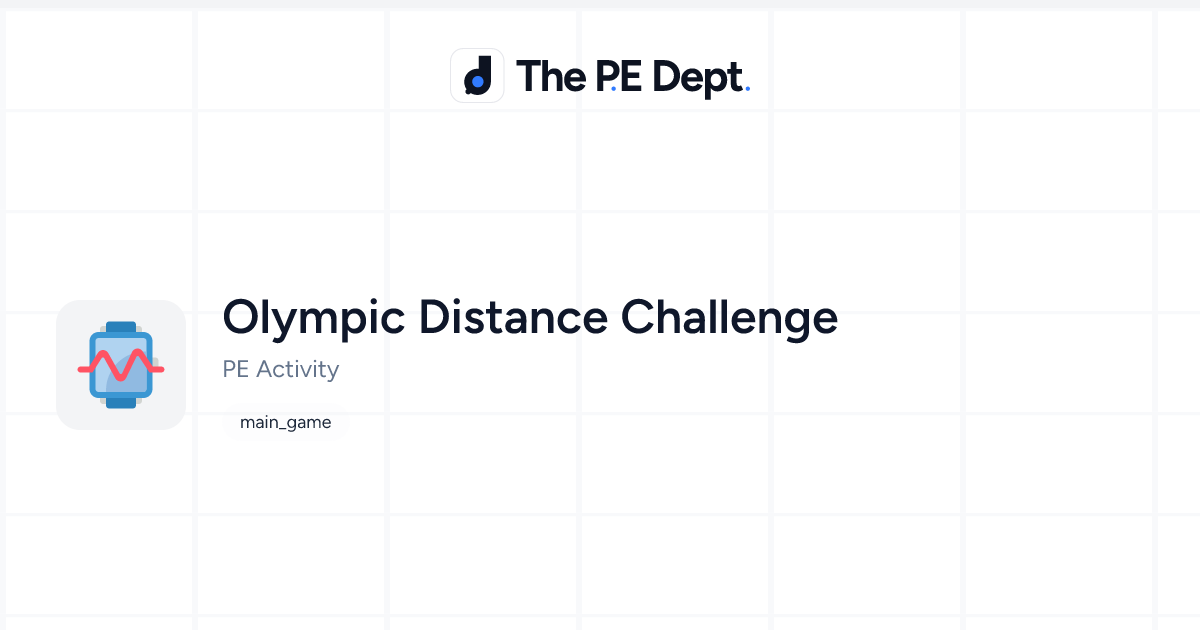Virtual Distance Challenge Olympic Distance Challenge Activity | The PE Dept