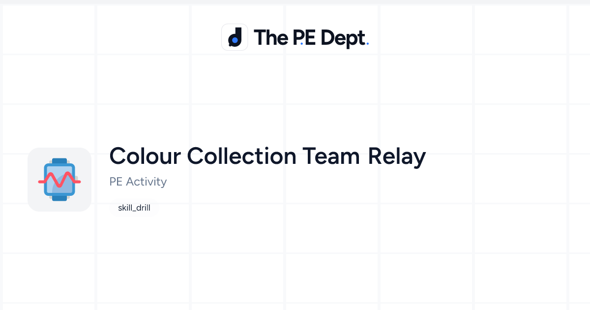 Colour Collection Team Relay Activity | The PE Dept