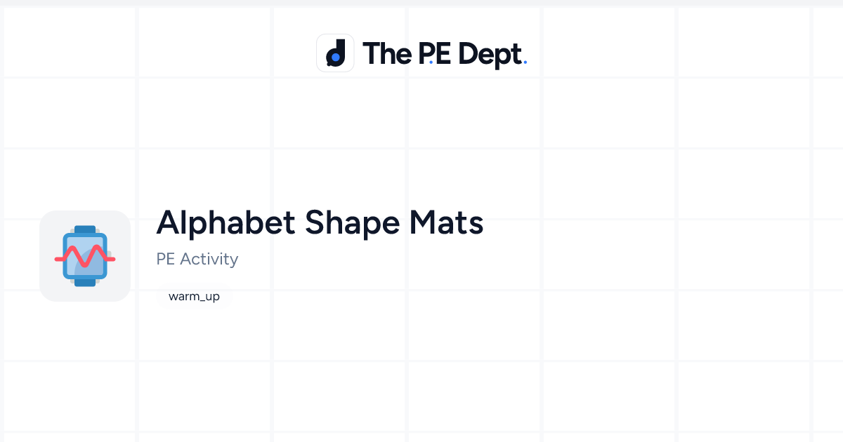 Alphate Shape Alphabet Shape Mats Activity | The PE Dept