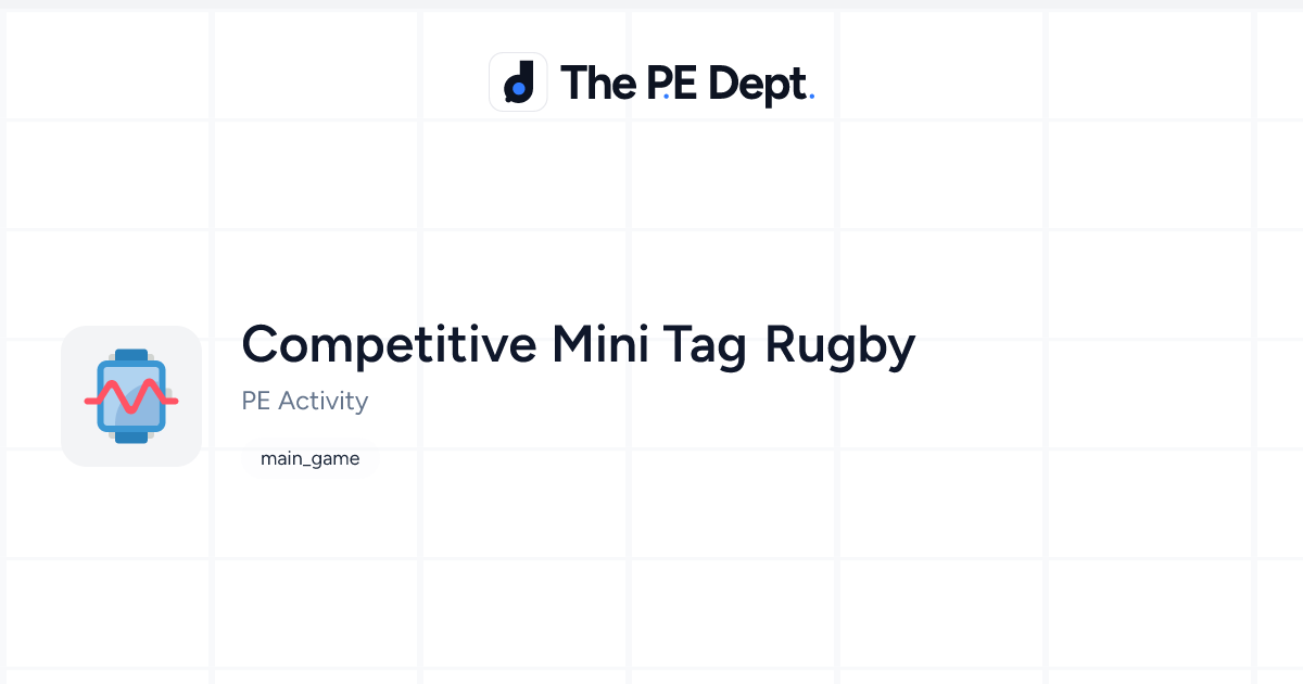 Competitive Mini Tag Rugby Activity | The PE Dept