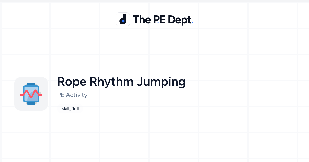Rhythmic Jump Rope Rope Rhythm Jumping Activity | The PE Dept