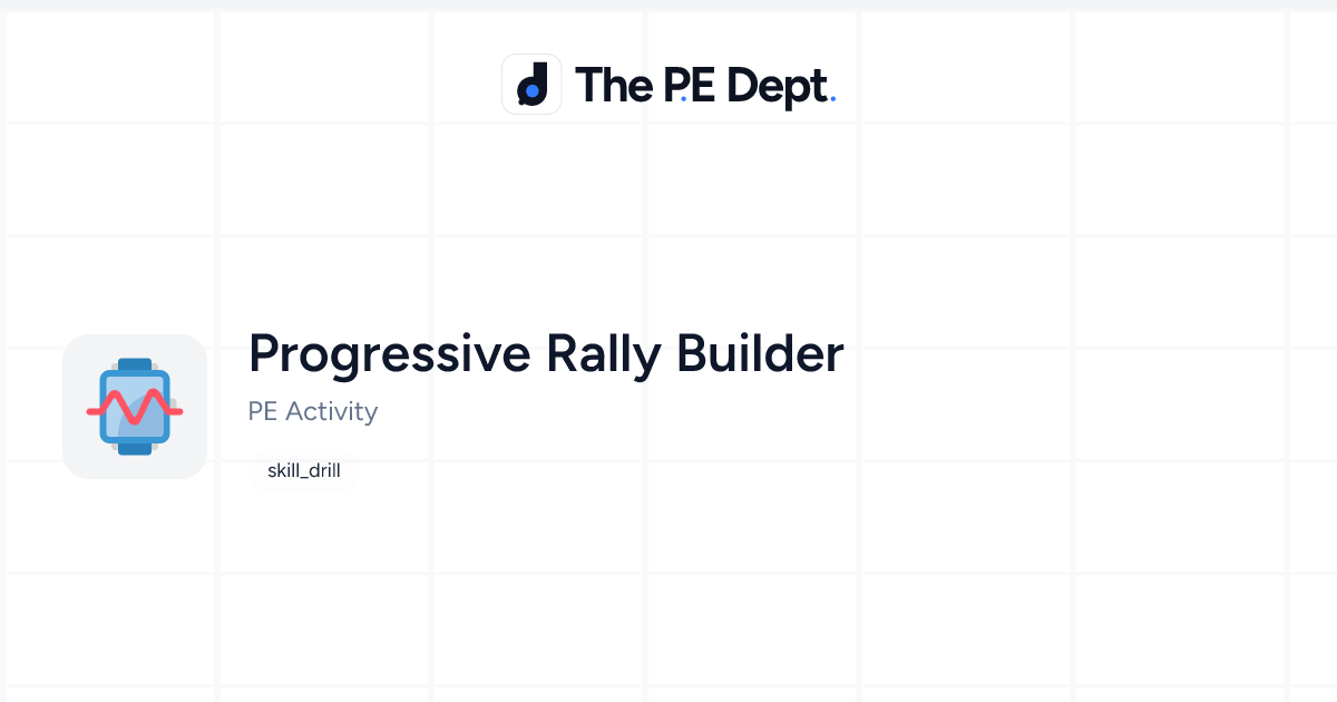 Progressive Rally Builder Activity | The PE Dept