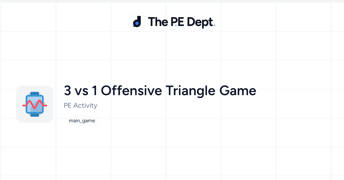 3 vs 1 Offensive Triangle Game Activity | The PE Dept