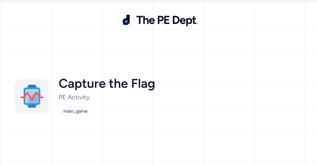Capture the Flag Activity | The PE Dept