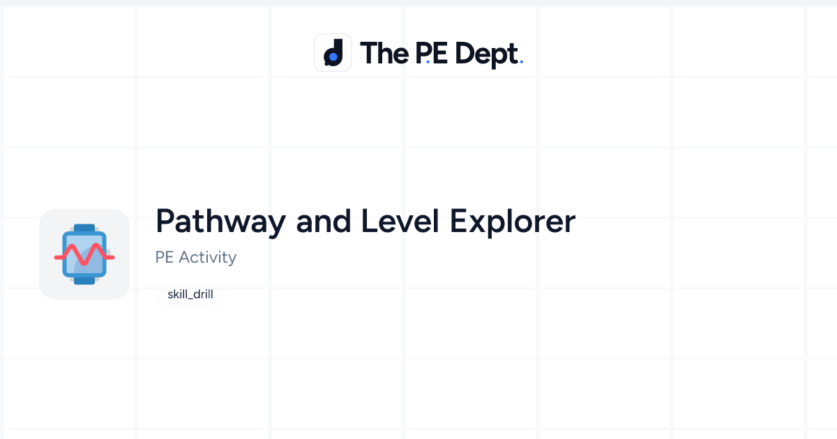 Pathway and Level Explorer Activity | The PE Dept