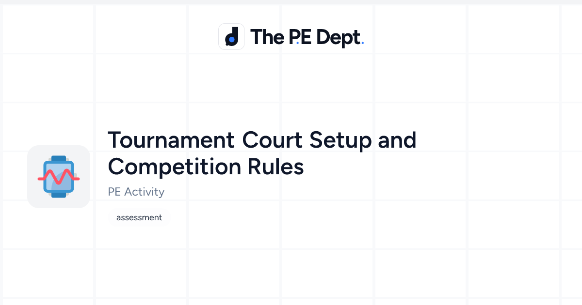 Tournament Court Setup Activity | The PE Dept